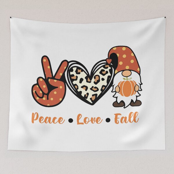 Item preview, (Gnome) Peace Love Fall designed and sold by Ashley Polkabla.