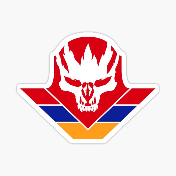 Ghostly skull Armenian flag Sticker