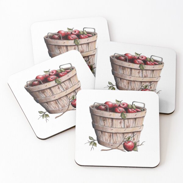 Item preview, Apple Basket Illustration in Watercolor designed and sold by Stevenobinsun.