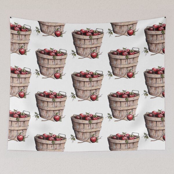 Item preview, Apple Basket Illustration in Watercolor designed and sold by Stevenobinsun.