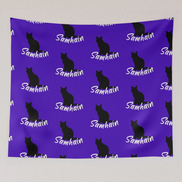 Item preview, Black Cat Samhain Purple designed and sold by 4ofLikeKind.