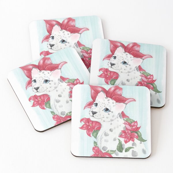 Item preview, Christmas Snow Leopard  designed and sold by Chrissy Hoff Hudson.