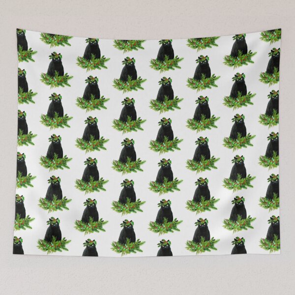 Item preview, Cat in Evergreens designed and sold by catsclips.