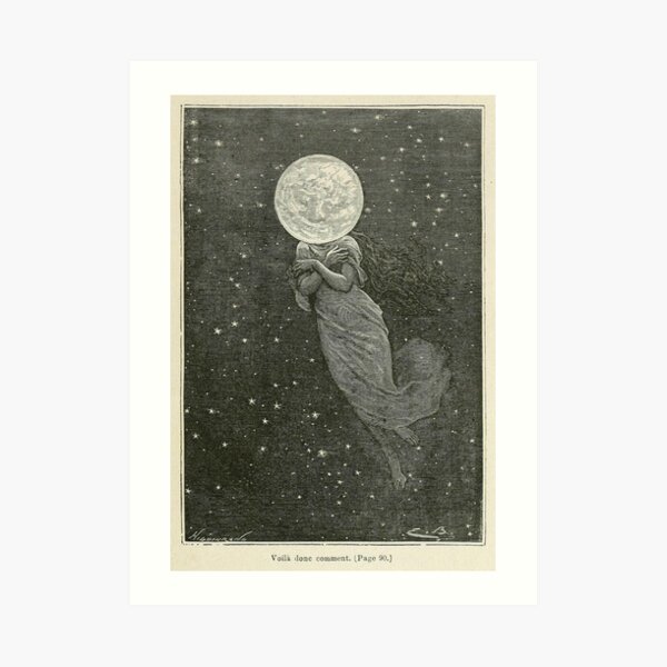 Moon Woman Art Print