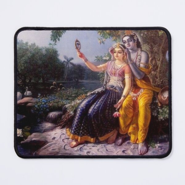 Item preview, Lord Krishna and Radha in the forest photography designed and sold by Krishnavi.