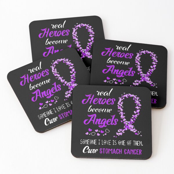 Item preview, Real Heroes Become Angles Stomach Cancer Awareness Support Stomach Cancer Warrior Gifts  designed and sold by BrentZimmerman.