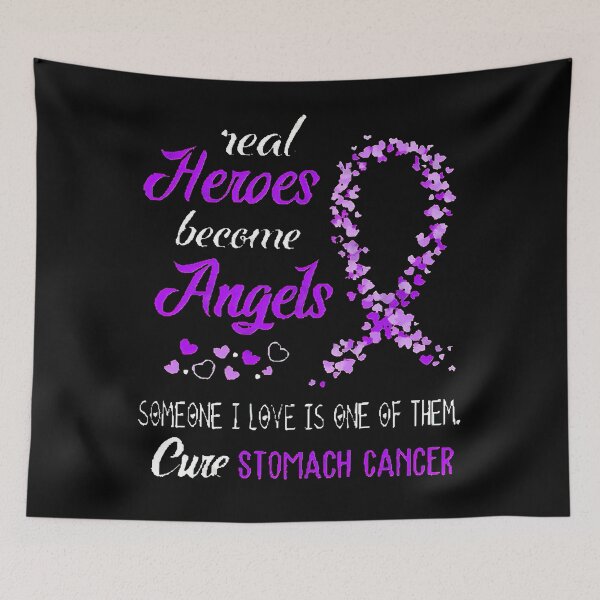 Item preview, Real Heroes Become Angles Stomach Cancer Awareness Support Stomach Cancer Warrior Gifts  designed and sold by BrentZimmerman.