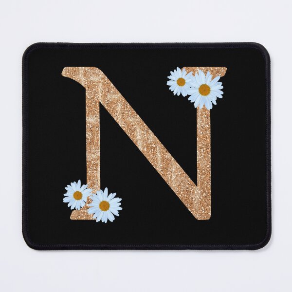Item preview, Floral Shine Letter N, Educational stickers designed and sold by saimzgraphics.