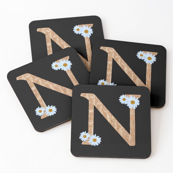 Item preview,  Floral Shine Letter N, Educational stickers designed and sold by saimzgraphics.
