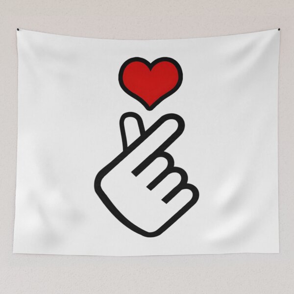 Item preview, korean finger heart emoji Classic  designed and sold by luisjaraysi4.