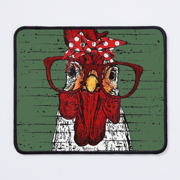 Item preview, Cute Hipster Chicken With Red Glasses and Polka Dot Bandana designed and sold by kpifer.