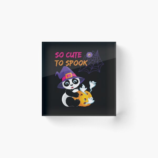 Item preview, So Cute to Spook Panda Witch on Black  designed and sold by LoloTrends.