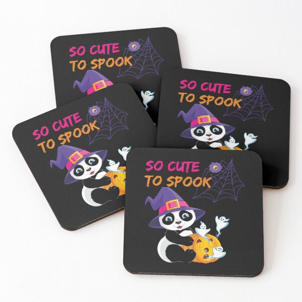Item preview, So Cute to Spook Panda Witch on Black  designed and sold by LoloTrends.