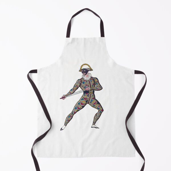 Item preview, Harlequin Arlecchino Arlequin Commedia dell'Arte Clown Character designed and sold by Talia Felix.