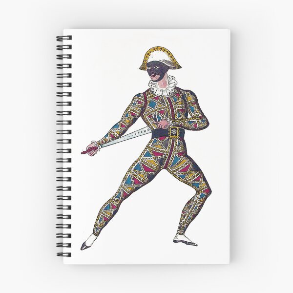 Item preview, Harlequin Arlecchino Arlequin Commedia dell'Arte Clown Character designed and sold by Talia Felix.