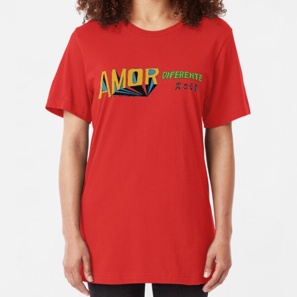 "Amor Diferente" Logo Slim Fit T-Shirt