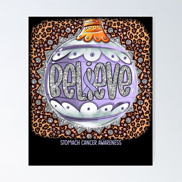 Item preview, Stomach Cancer Awareness - Believe Ornament Leopard christmas  designed and sold by BrentZimmerman.
