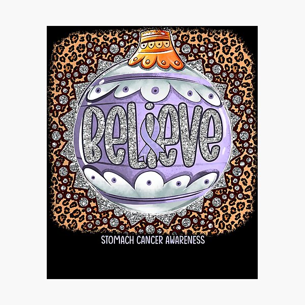 Item preview, Stomach Cancer Awareness - Believe Ornament Leopard christmas  designed and sold by BrentZimmerman.