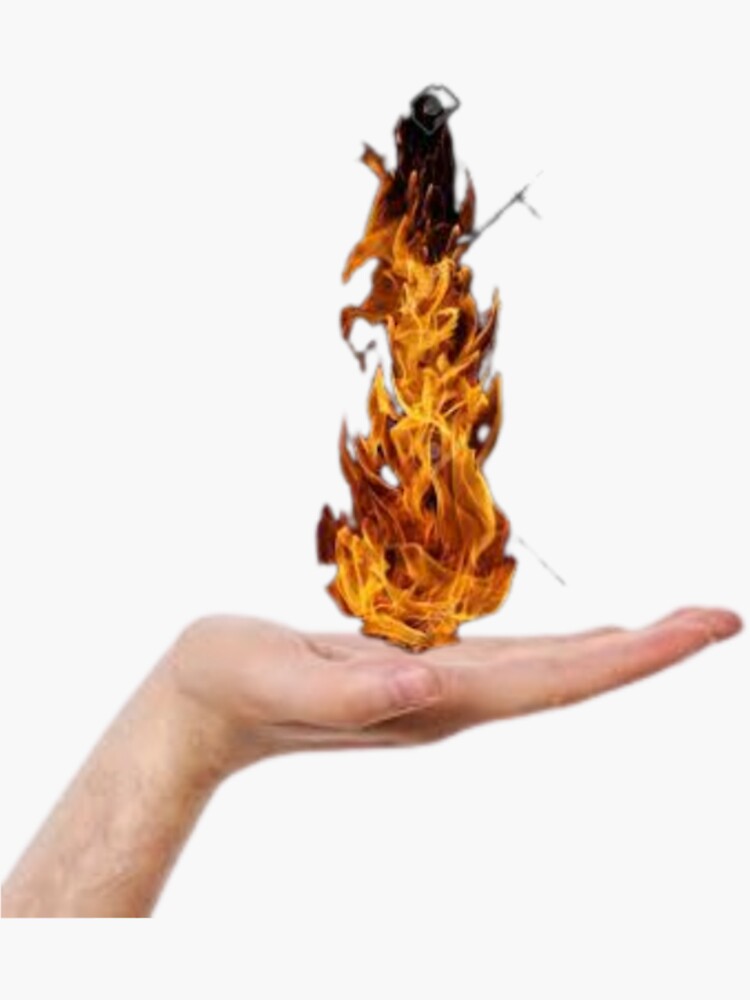 "Pyrokinesis Hand Holding Flame" Sticker for Sale by Rosa0506 Redbubble