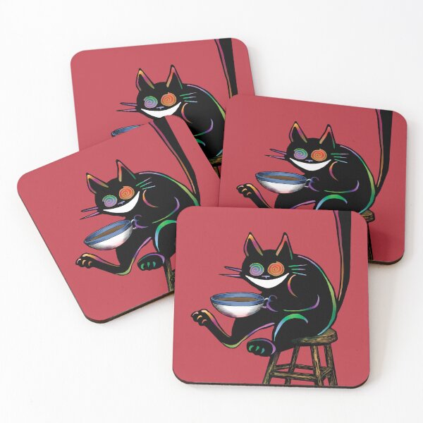 Item preview, Simply Javacat - Red designed and sold by Monsters & Weirdos.