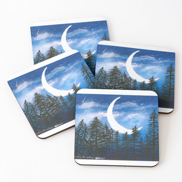 Item preview, Forested night sky designed and sold by mkfloriomanning.