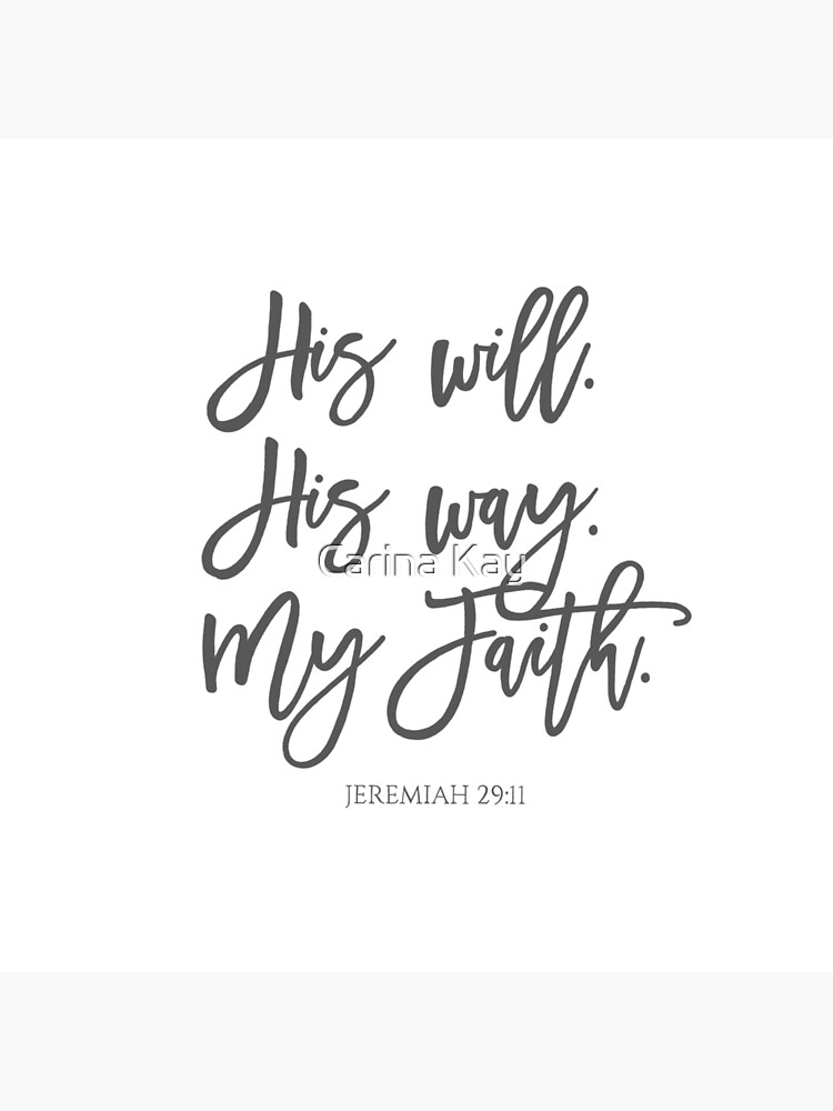 Jeremiah 29:11 Hand Drawn Calligraphy