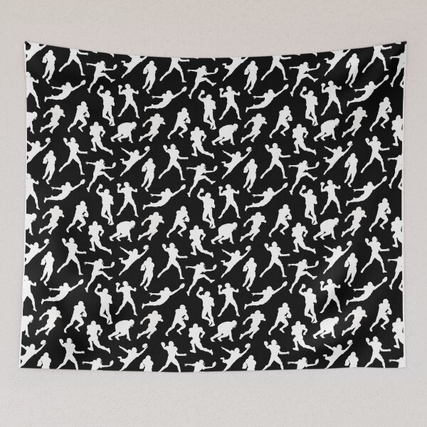 Item preview, Football Players on Black designed and sold by TLTextiles.