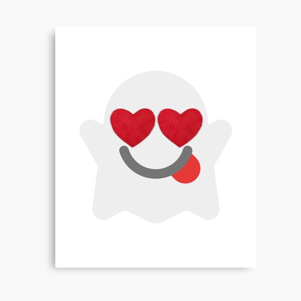 Red Heart Emoji Wrapped Canvas Giclee Art Print Wall Art