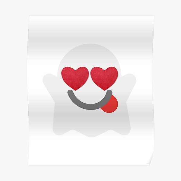 "White heart emoji" Poster for Sale by CorneliusDesign | Redbubble