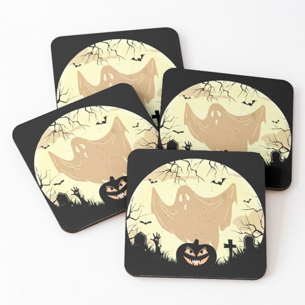 Item preview, Halloween Moon Vintage Ghost Pumpkin designed and sold by AdventArt.