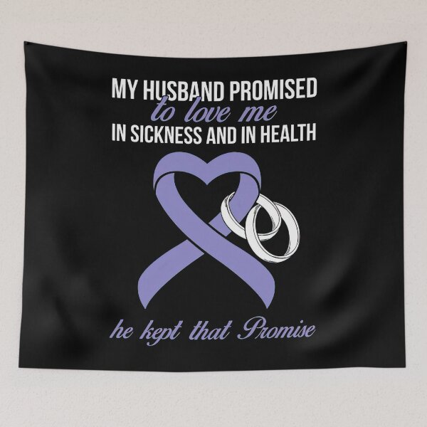 Item preview, My Husband Promises To Me In Sickness Stomach Periwinkle Ribbon  designed and sold by RonZimmerman.