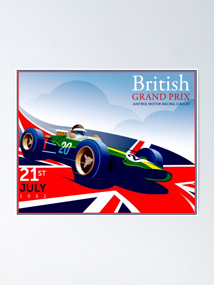 Motor Racing Verre Autocollant-Circuit Classique Voiture racer British GB Vintage UK