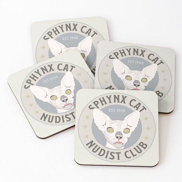 Item preview, Sphynx Cat Nudist Club Vintage Logo designed and sold by ViewerEqualsPhoton.