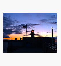 Lighthouse After Sunset, Dublin Bay Photographic Print