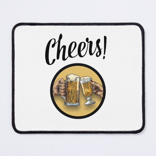 Item preview, Cheers!!! 2 hands meeting in a beer toast black - Drink it!!! designed and sold by OptLuv.