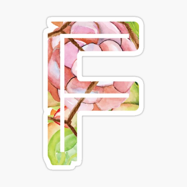 Item preview, letter f succulents designed and sold by chelsearodo.
