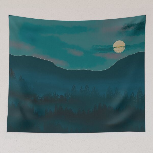 Item preview, Moon Over Mountain designed and sold by designs-by-ann.