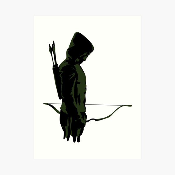 Green Archer with Arrow Art Print