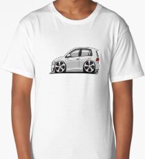 Cartoon Volkswagen Golf GTi White Long T-Shirt