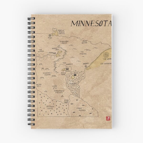 Item preview, Minnesota as a fantasy map designed and sold by aldayuan.