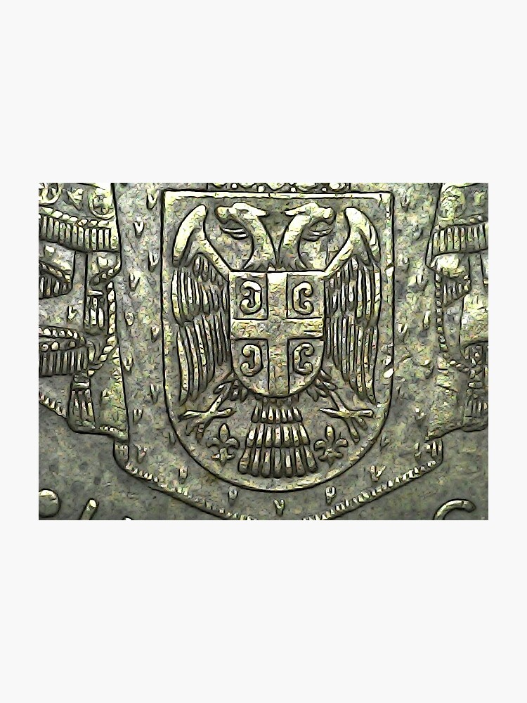 "Serbian coat of arms doubleheaded eagle" Sticker for Sale by Sasamali