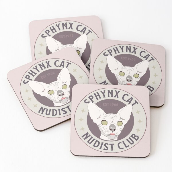 Item preview, Sphynx Cat Nudist Club Vintage Logo designed and sold by ViewerEqualsPhoton.