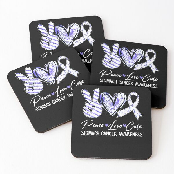 Item preview, Peace Love Cure Periwinkle Ribbon Stomach Cancer Awareness  designed and sold by RonZimmerman.