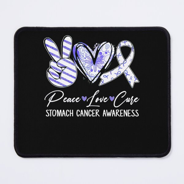 Item preview, Peace Love Cure Periwinkle Ribbon Stomach Cancer Awareness  designed and sold by RonZimmerman.