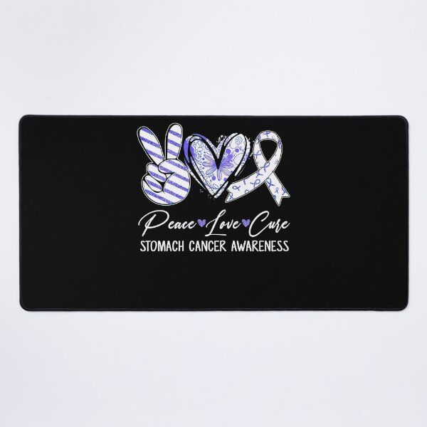 Item preview, Peace Love Cure Periwinkle Ribbon Stomach Cancer Awareness  designed and sold by RonZimmerman.