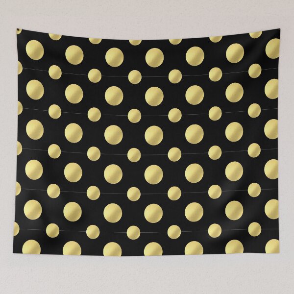 Item preview, Gold Polka Dots on Black designed and sold by LavishWithLove.