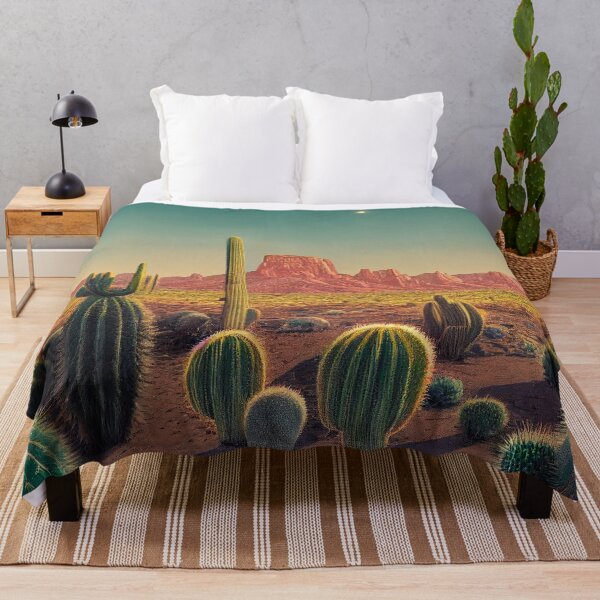 Item preview, Arizona desert at night - Western desert landscape -Saguaros designed and sold by TeeARTHY.