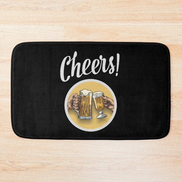 Item preview, Cheers!!! 2 hands together in a beer toast white - Drink it!!! designed and sold by OptLuv.