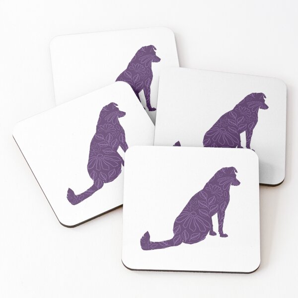 Item preview, Dog silhouette pattern in purple designed and sold by DesignsByMadiha.