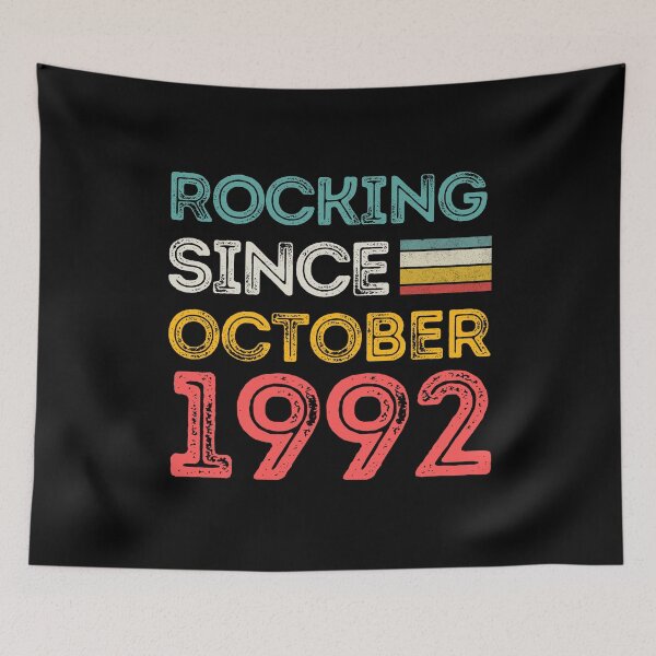 Item preview, Retro Rocking Since October 1992 For Birthday Month And Year As A October Birthday Quotes designed and sold by Funwithmusic.